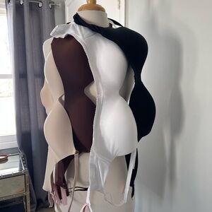 Victoria's Secret Elegant Trio Bras - Black, Brown, White